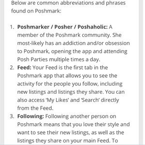 Link to Poshmark Article with Abbreviations